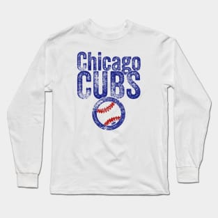 CUBS Baseball Weathered Long Sleeve T-Shirt